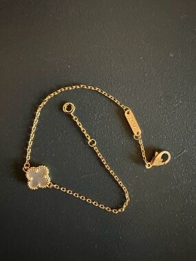 Gold & Mother of Pearl Clover Bracelet